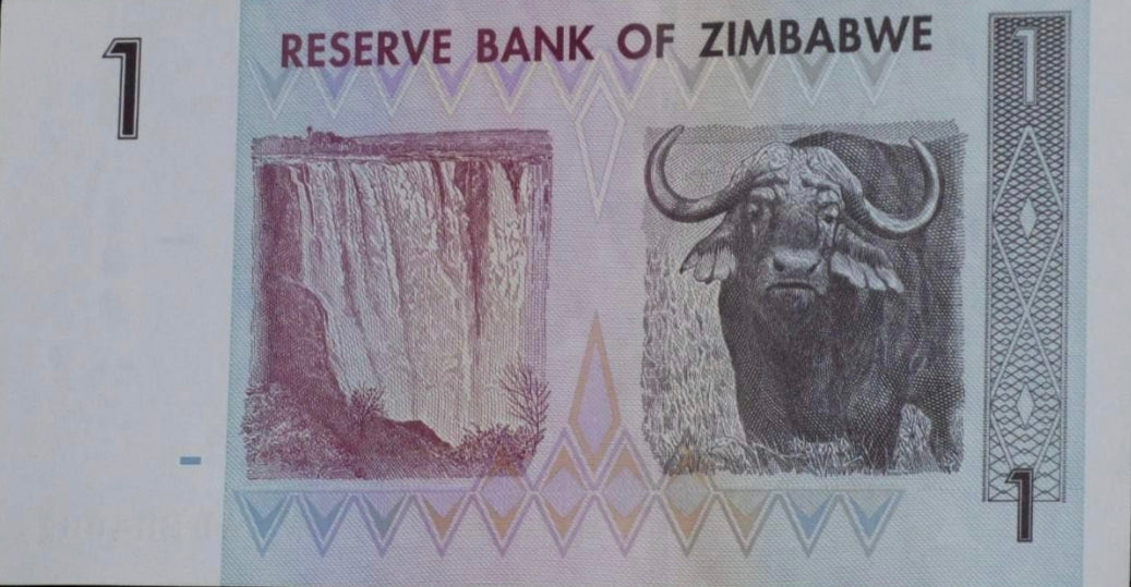 Zimbabwe 1 dollar 2007 Buffalo Banknote UNC
