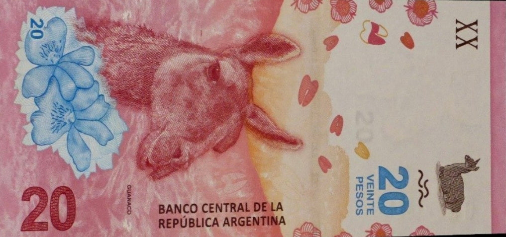 Argentina 20 pesos 2017 Llama Banknote UNC