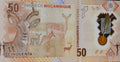 Mozambique 50 meticais 2024 Antelope Banknote UNC